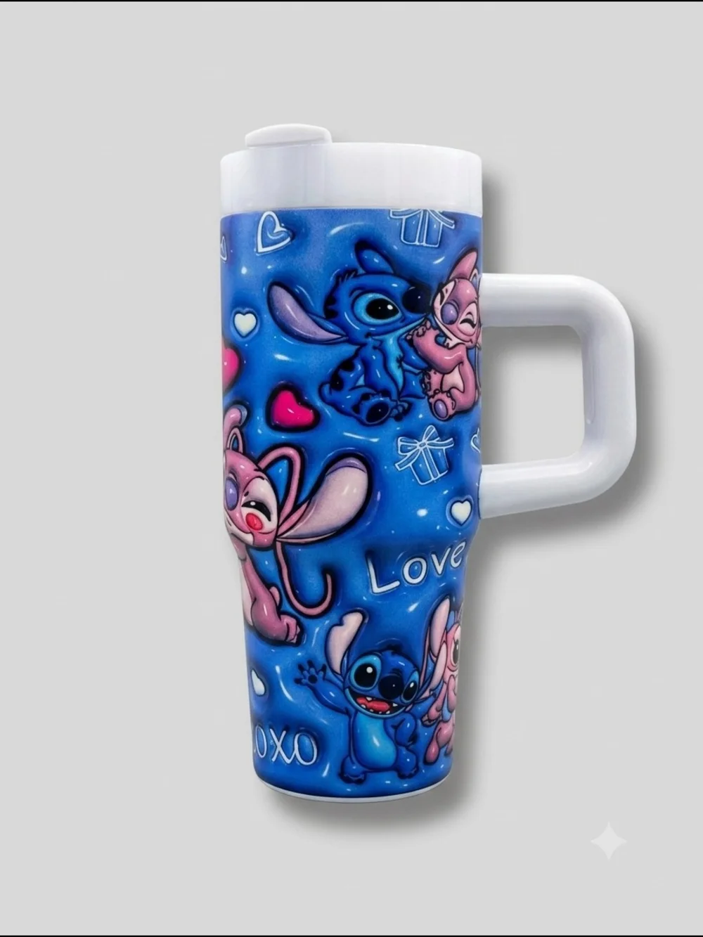 Stitch & Angel Kids Stainless Steel Tumbler with Handle